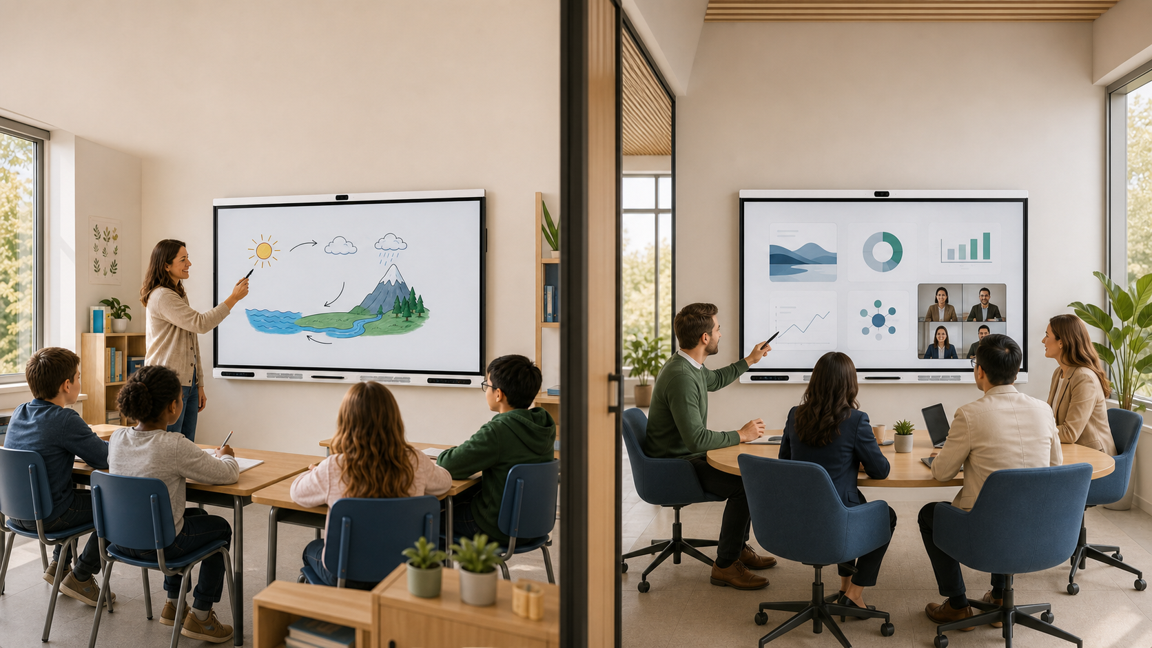 Q9M used in connected school and professional meeting spaces