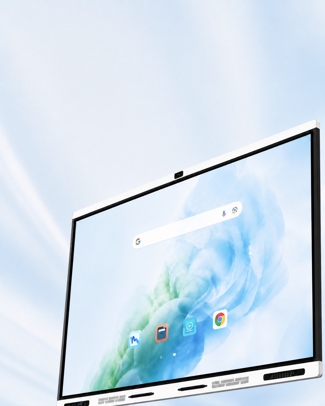 Kangway Q9M interactive whiteboard with its real white frame and top camera